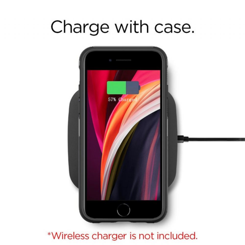 Kryt Na iPhone SE 3 / SE 2 / 8 / 7 Tuhý Kovový Efekt