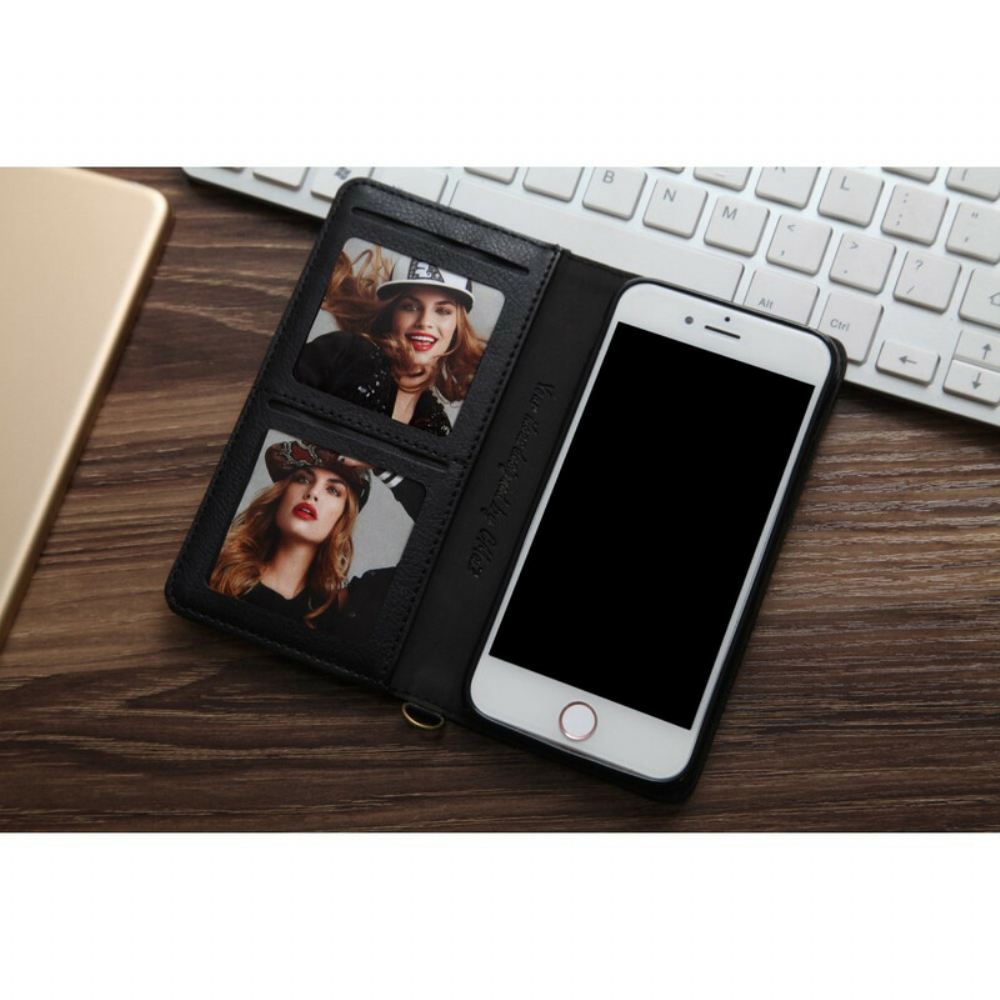 Kryty Na Mobil Na iPhone SE 3 / SE 2 / 8 / 7 Flipové Pouzdro Cmai2 Multi-card Leather Effect