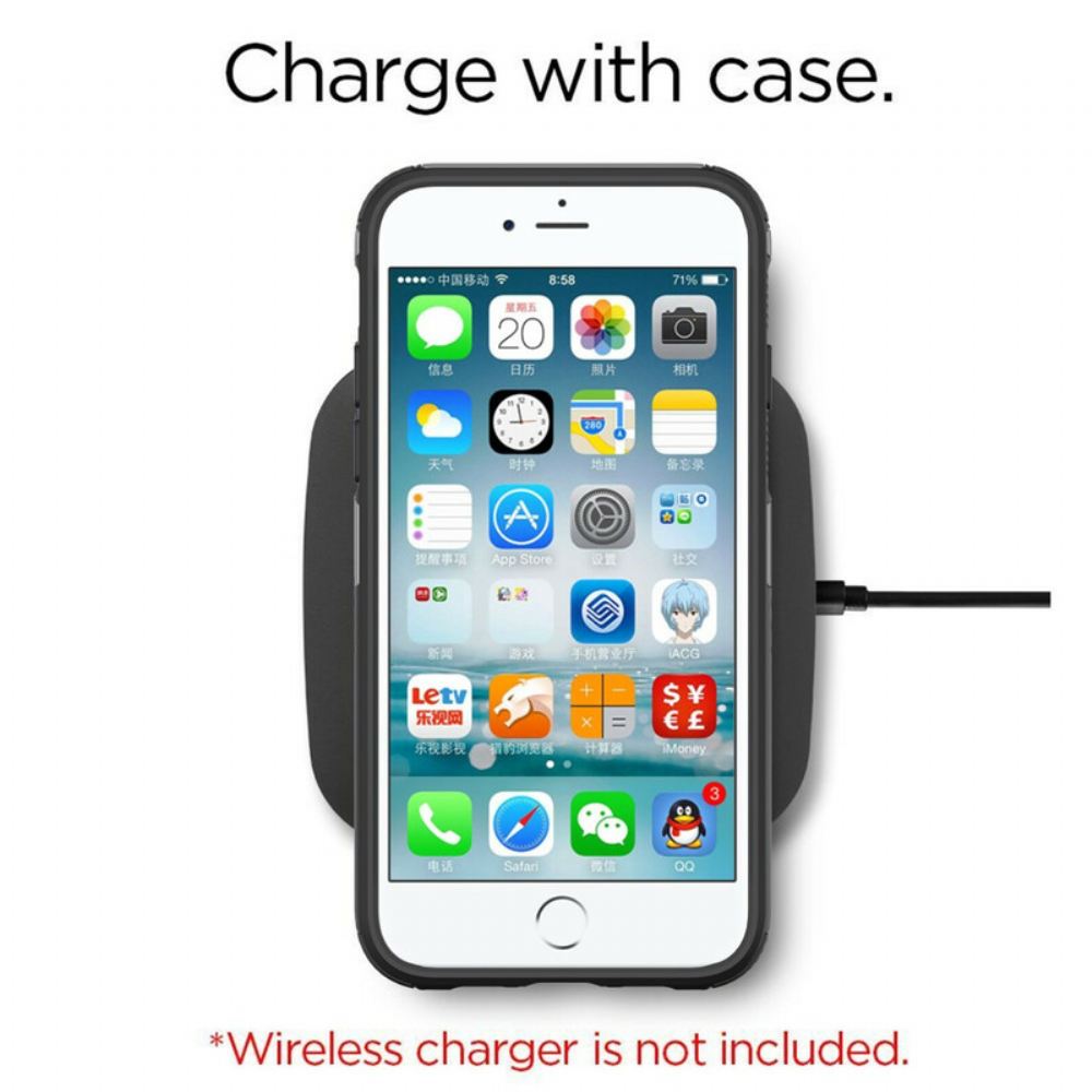 Kryty Na Mobil Na iPhone SE 3 / SE 2 / 8 / 7 Zbroj S Kovovým Efektem