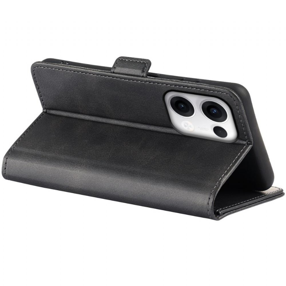 Kožený Kryt Na Oppo Reno 13 Pro 5g Dvojitá Spona