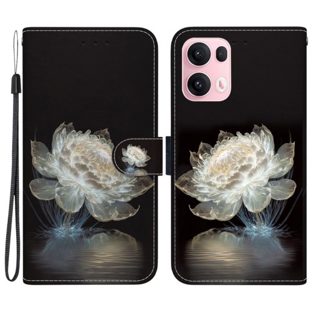 Kožený Kryt Oppo Reno 13 Pro 5g Křišťálová Pivoňka