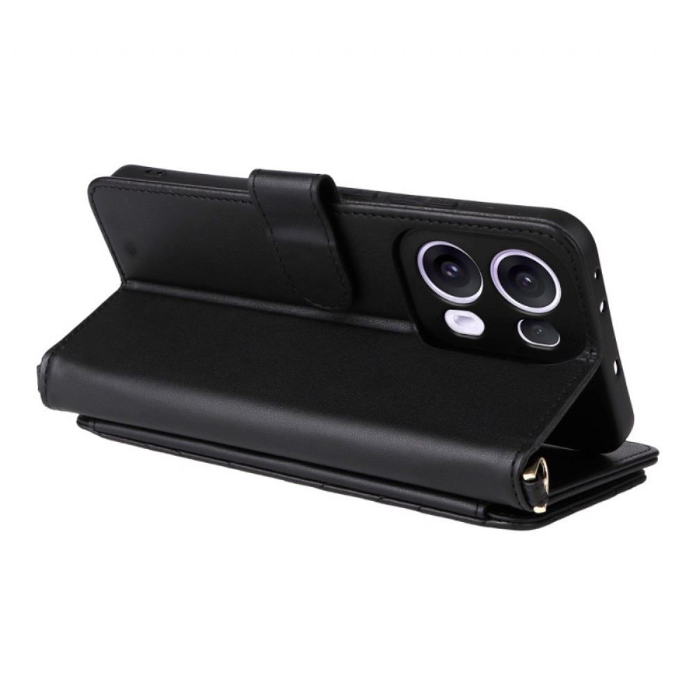 Peněženková Pouzdra Oppo Reno 13 Pro 5g Ramenní Popruh S Retro Designem