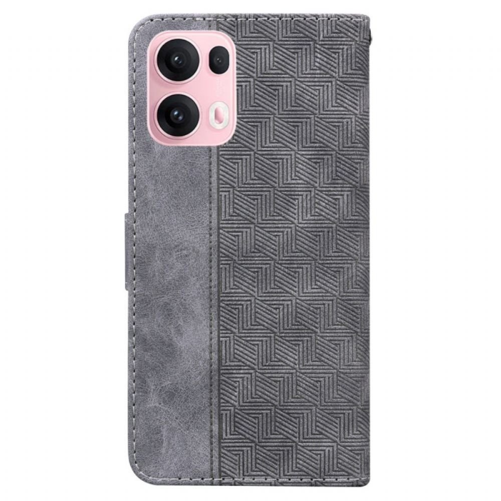Peněženková Pouzdra Oppo Reno 13 Pro 5g Tkaný Vzor