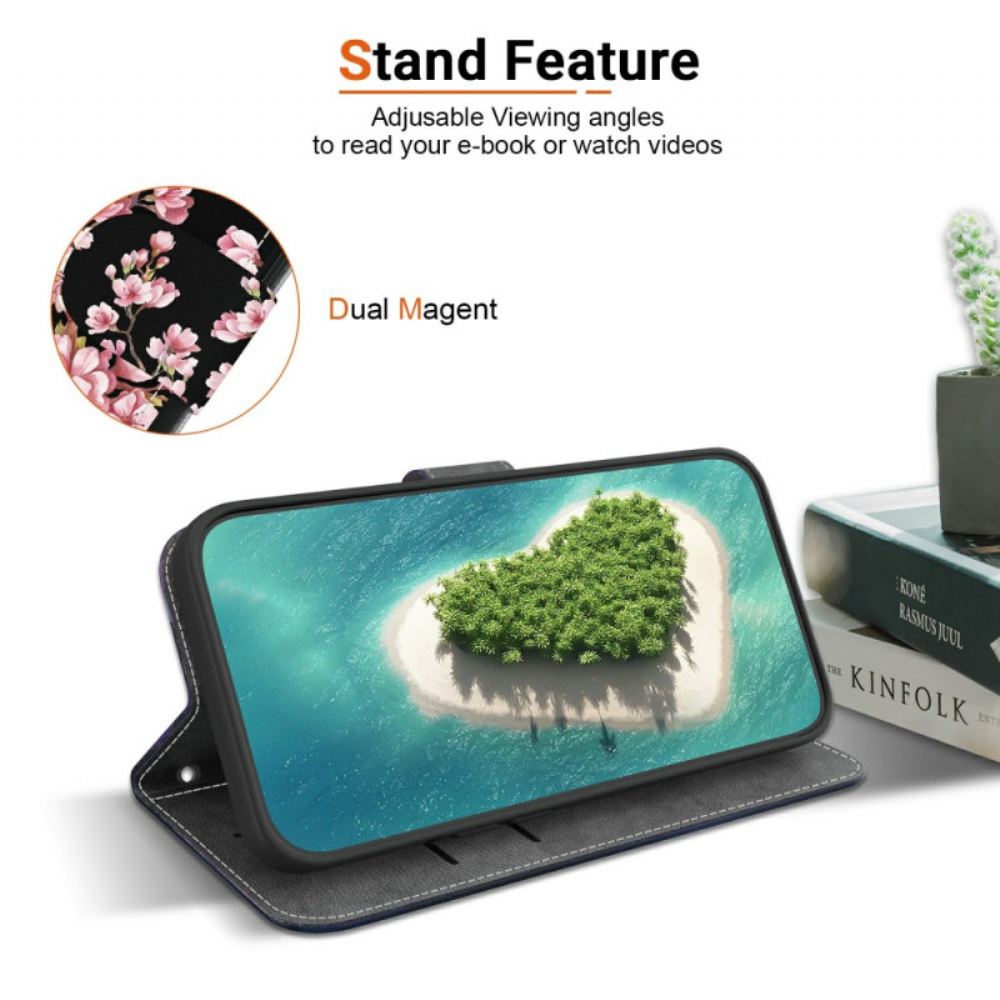 Peněženková Pouzdra Oppo Reno 13 Pro 5g Švestkové Květy