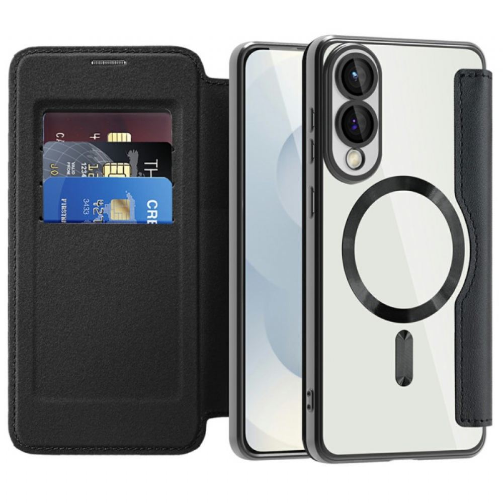 Kožené Pouzdro Folio Na Samsung Galaxy S25 5g Edge Kompatibilní S Magsafe A Rfid Blokováním