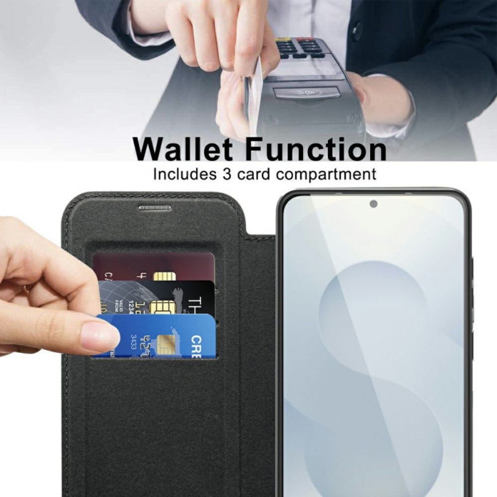 Kožené Pouzdro Folio Na Samsung Galaxy S25 5g Edge Kompatibilní S Magsafe A Rfid Blokováním