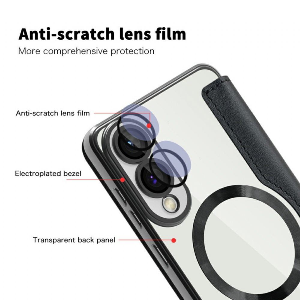 Kožené Pouzdro Folio Na Samsung Galaxy S25 5g Edge Kompatibilní S Magsafe A Rfid Blokováním