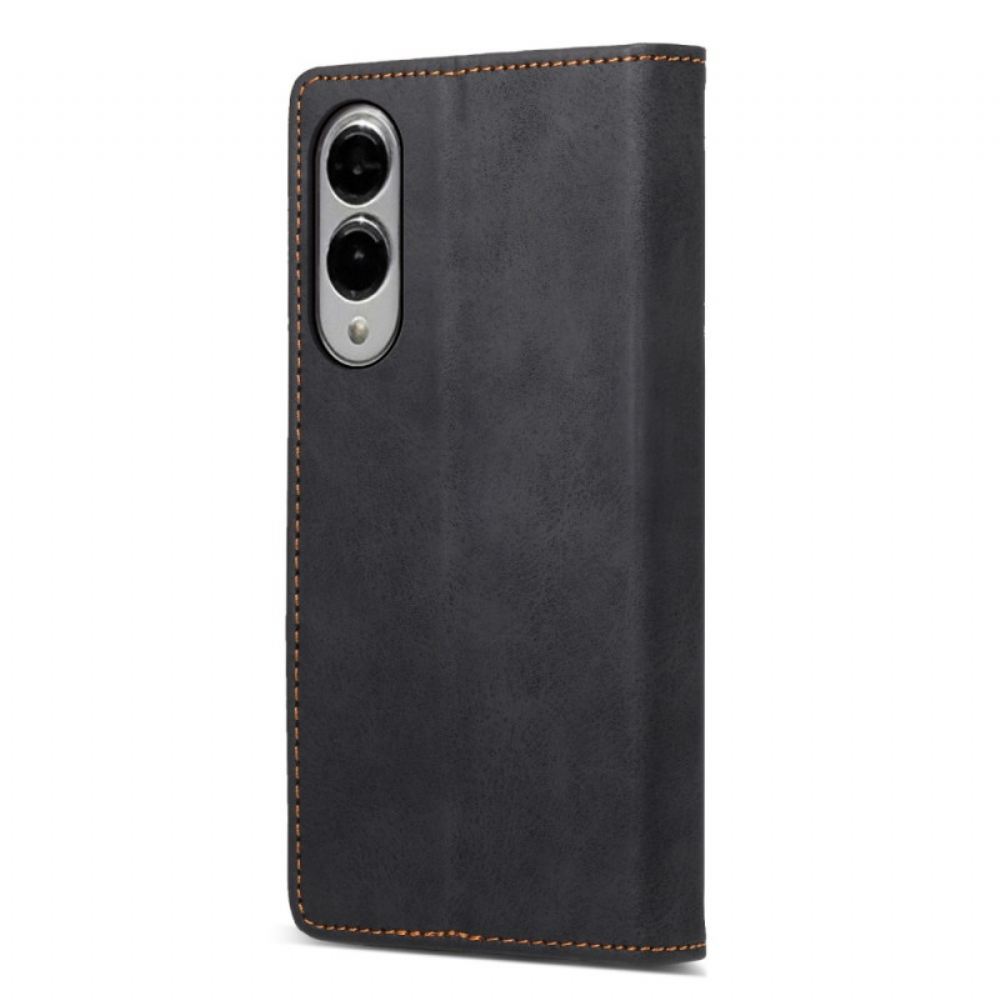 Kožené Pouzdro Folio Na Samsung Galaxy S25 5g Edge Umělá Kůže S Rfid Blokováním