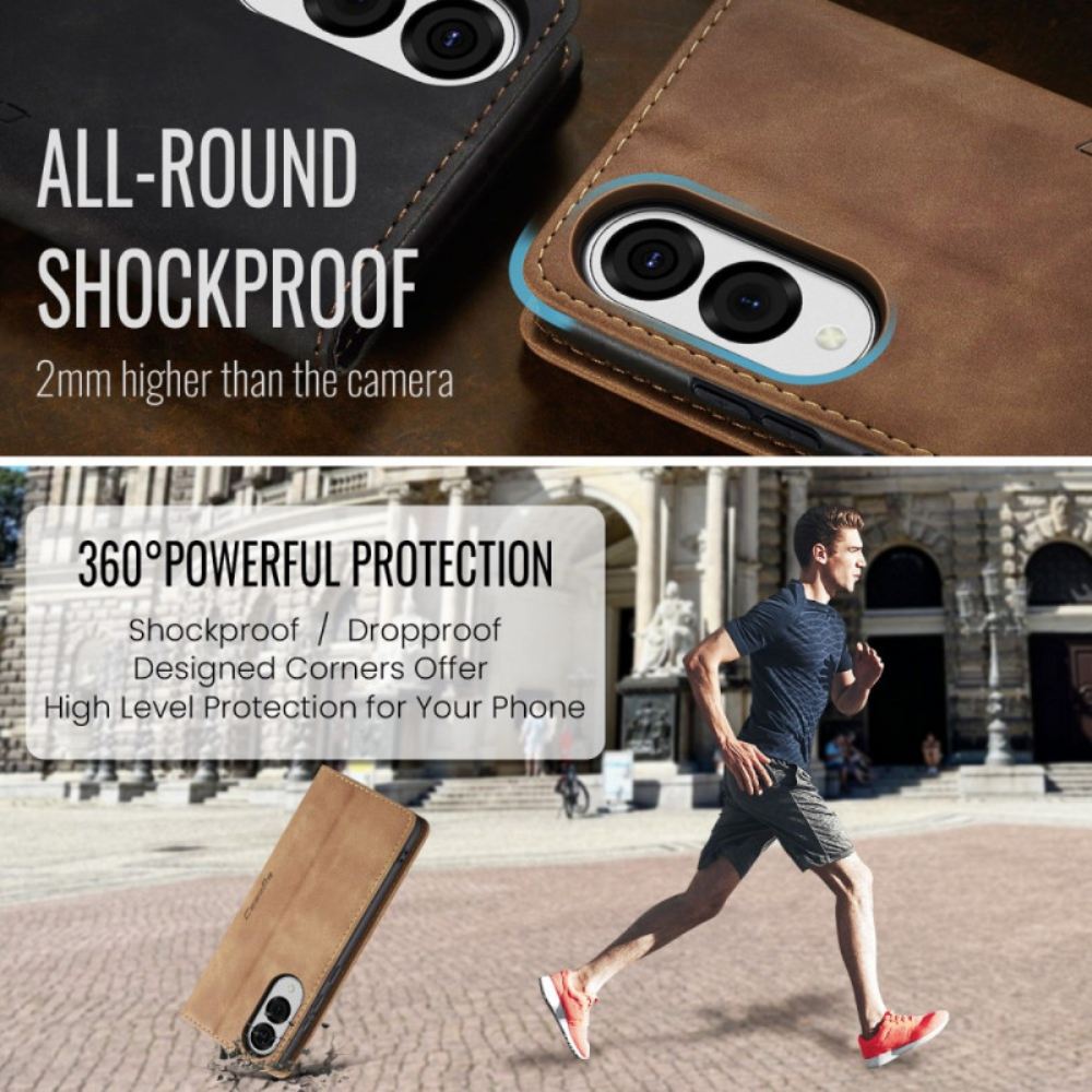 Kožené Pouzdro Folio Samsung Galaxy S25 5g Edge Caseme