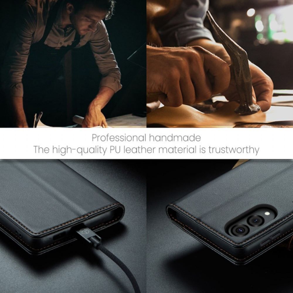 Kožené Pouzdro Folio Samsung Galaxy S25 5g Edge Caseme