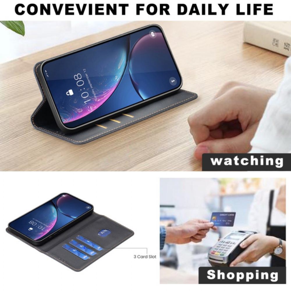 Kožené Pouzdro Folio Samsung Galaxy S25 5g Edge Klasická Binfen Barva