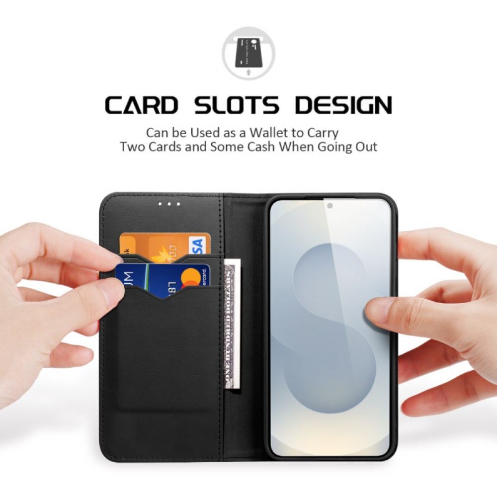 Kožené Pouzdro Samsung Galaxy S25 5g Edge Kryty Na Mobil Série Hivo Dux Ducis