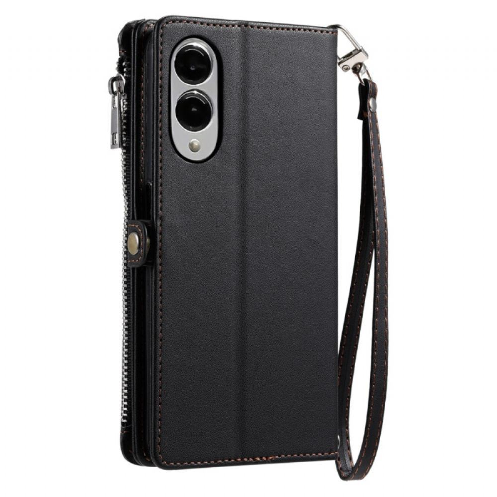 Kožený Kryt Na Samsung Galaxy S25 5g Edge Ergonomický Poutko Na Zápěstí