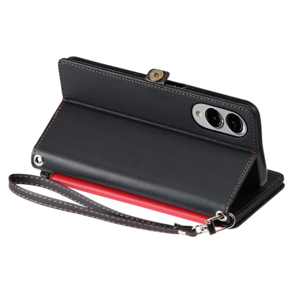 Kožený Kryt Na Samsung Galaxy S25 5g Edge Ergonomický Poutko Na Zápěstí