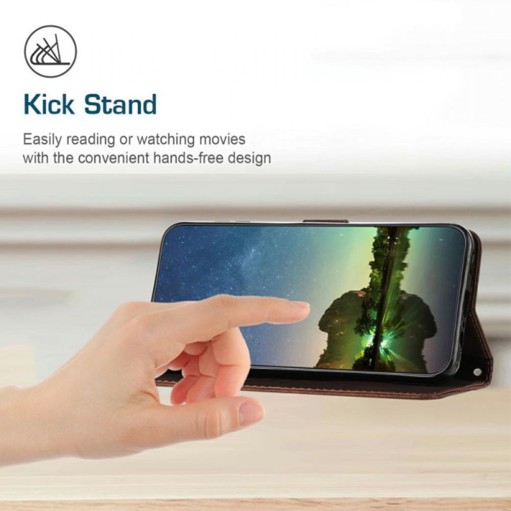 Kožený Kryt Na Samsung Galaxy S25 5g Edge Geometrický Design