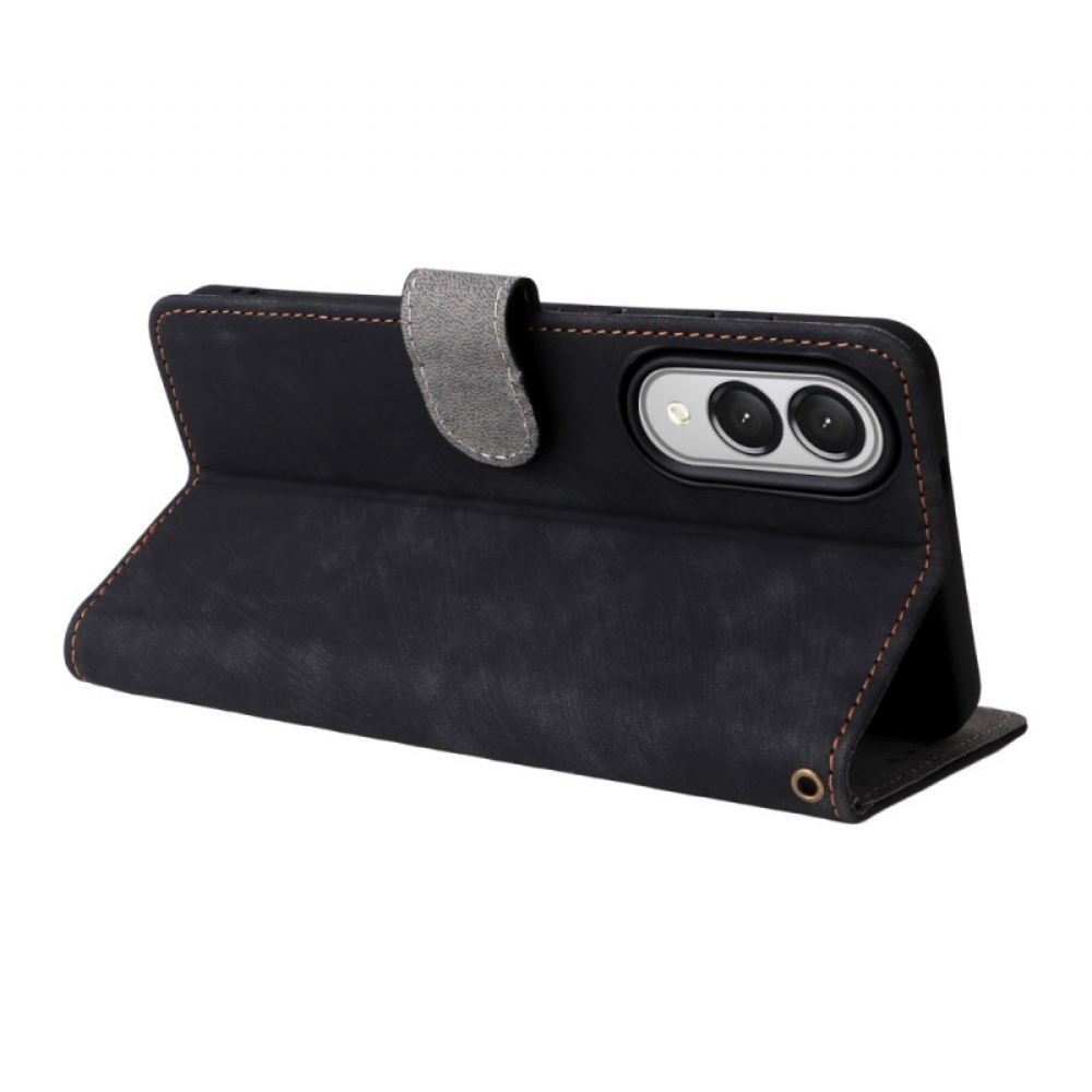 Kožený Kryt Samsung Galaxy S25 5g Edge Funkce Rfid S Páskem