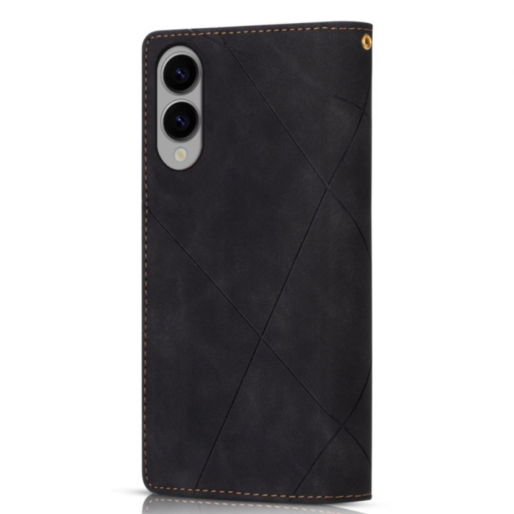 Kožený Kryt Samsung Galaxy S25 5g Edge Peněženka S Diamantovým Vzorem