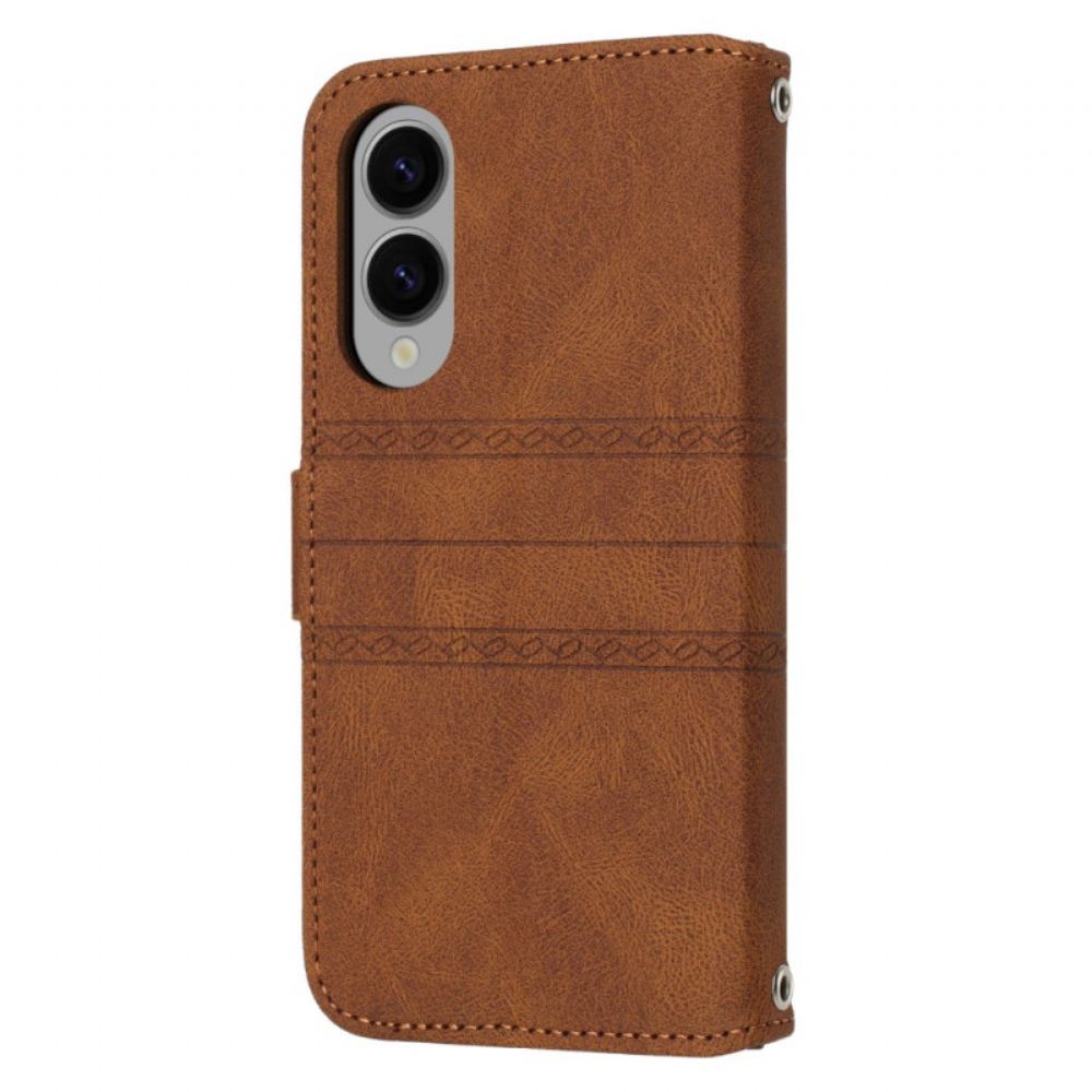 Kožený Kryt Samsung Galaxy S25 5g Edge Popruh Frieze