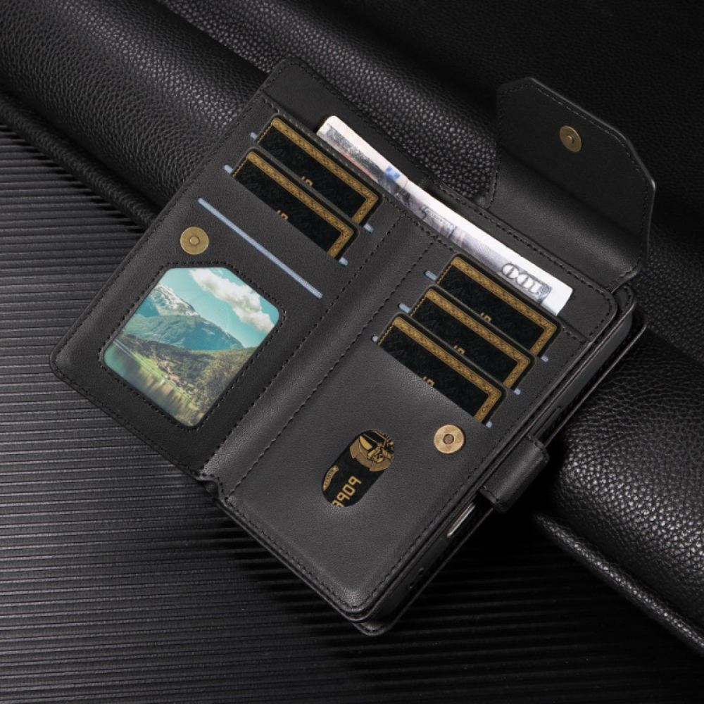 Kožený Kryt Samsung Galaxy S25 5g Edge Pouzdro Na Karty A Poutko Na Zápěstí