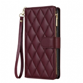 Kožený Kryt Samsung Galaxy S25 5g Edge Prošívaná Peněženka