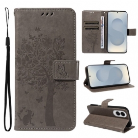 Kožený Kryt Samsung Galaxy S25 5g Edge Strom A Kočka