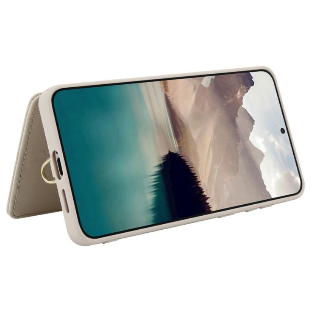 Kryt Na Samsung Galaxy S25 5g Edge Pouzdro Na Karty S Květinovým Vzorem A Šňůrkou