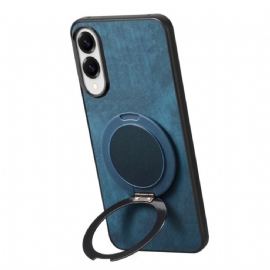 Kryt Na Samsung Galaxy S25 5g Edge Semišový Efekt S Otočným Stojánkem O