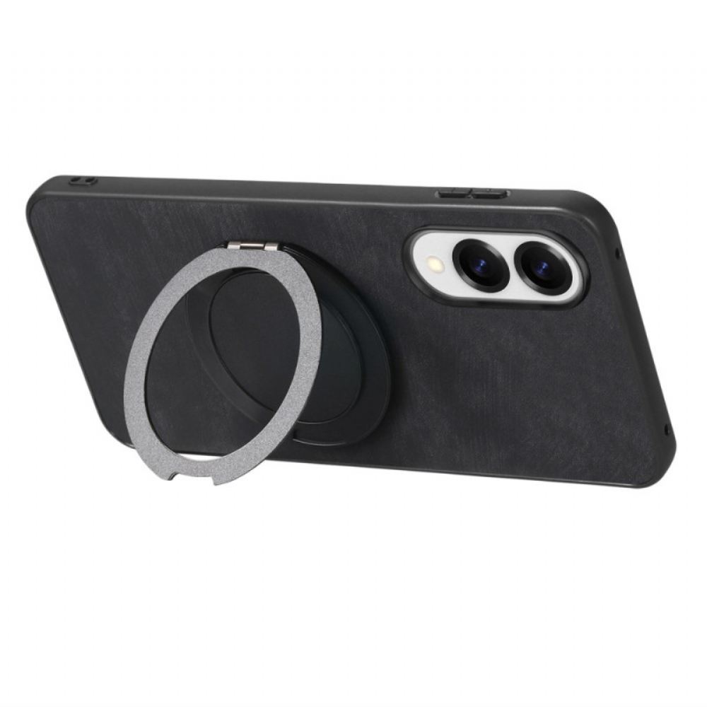 Kryt Na Samsung Galaxy S25 5g Edge Semišový Efekt S Otočným Stojánkem O