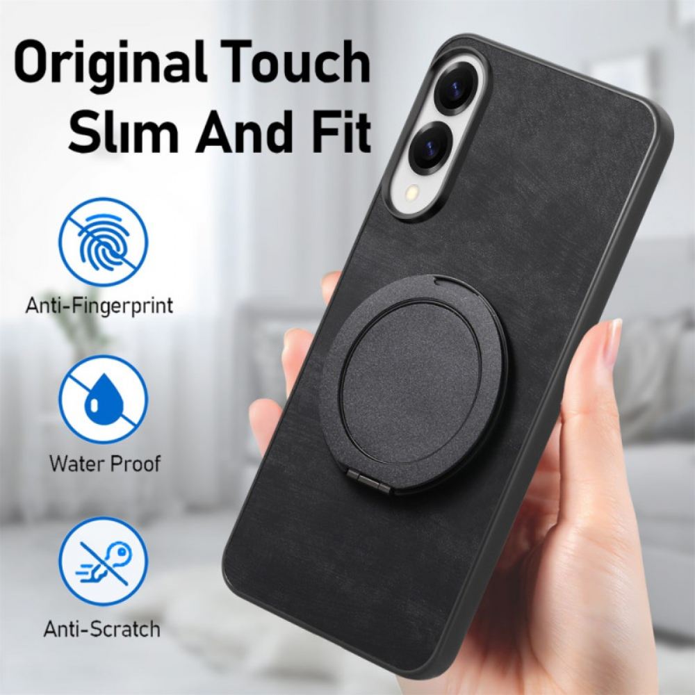 Kryt Na Samsung Galaxy S25 5g Edge Semišový Efekt S Otočným Stojánkem O