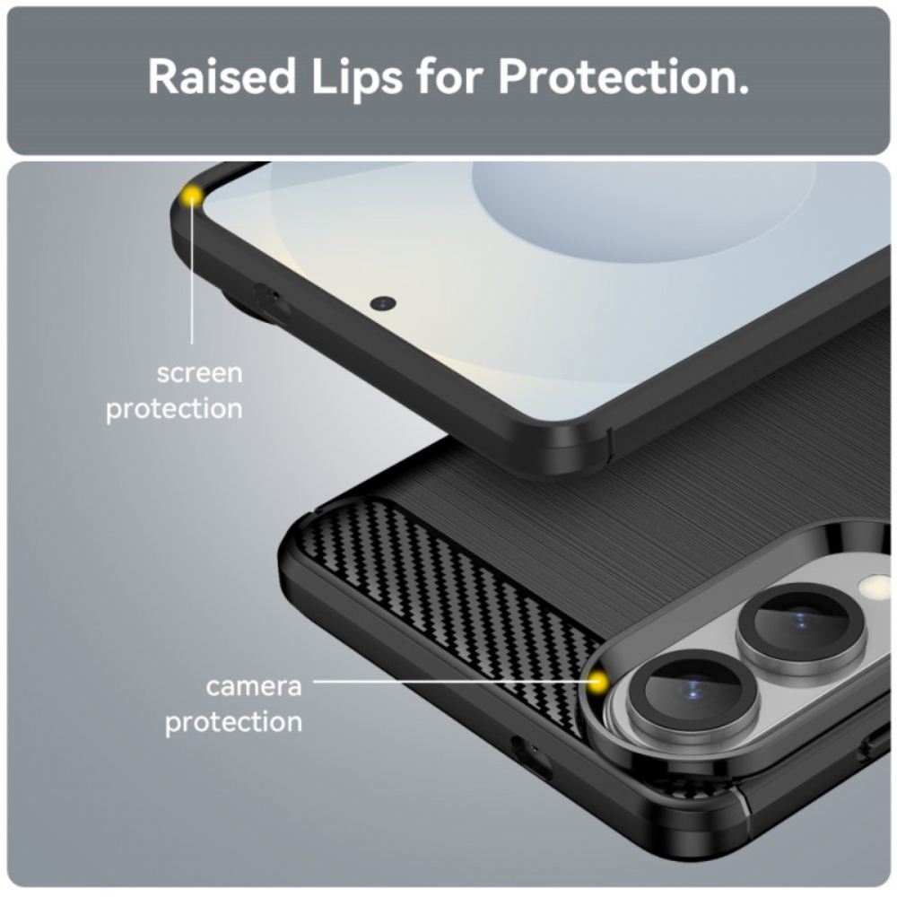 Kryt Samsung Galaxy S25 5g Edge Kartáčované Uhlíkové Vlákno