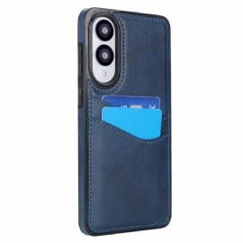 Kryt Samsung Galaxy S25 5g Edge Kožený Efekt S Kartou Držák