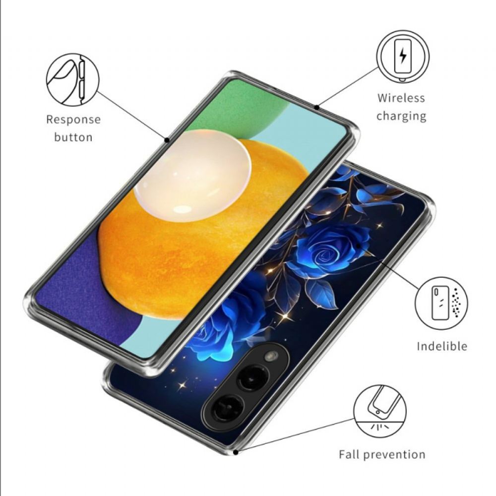 Kryt Samsung Galaxy S25 5g Edge Modré Růže