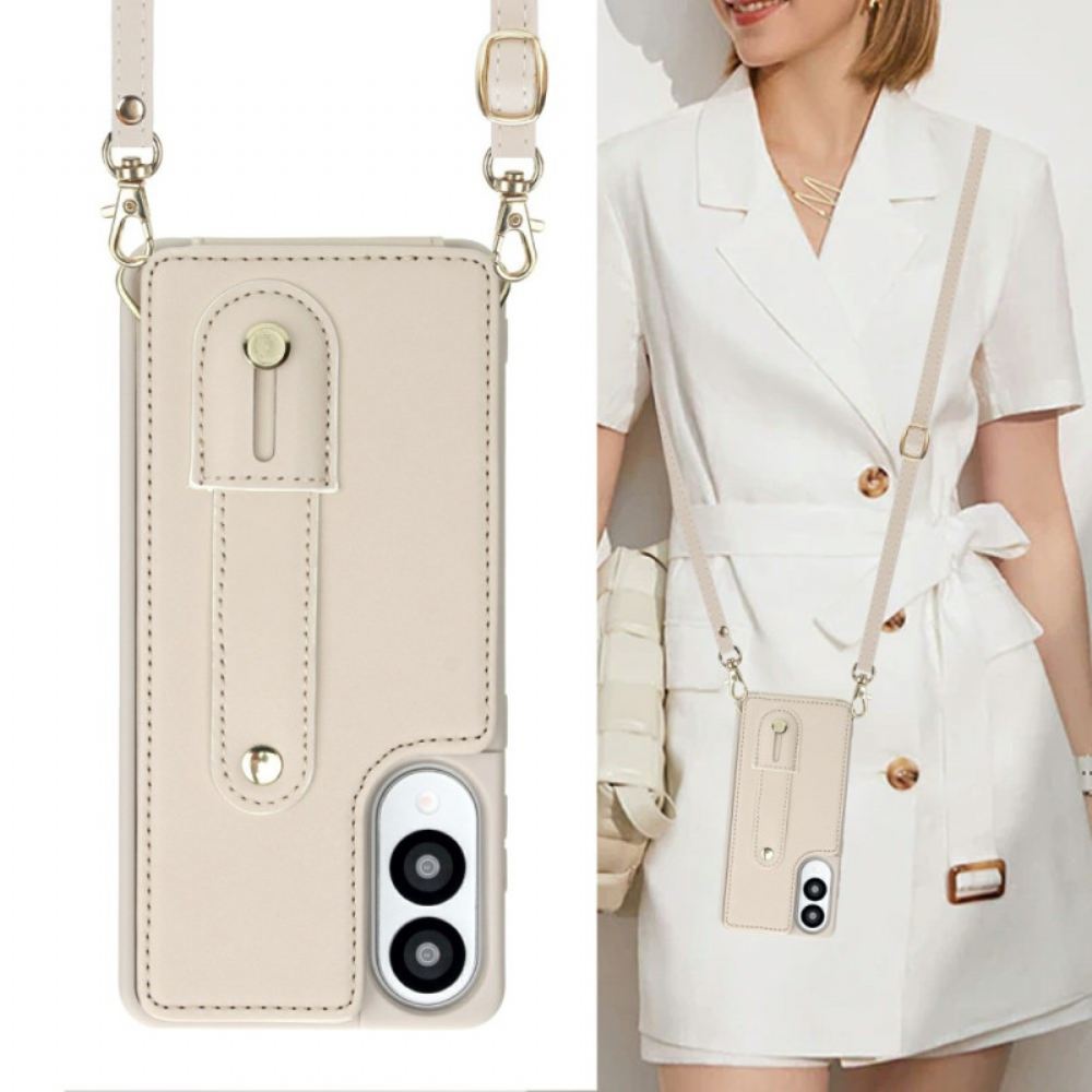 Kryt Samsung Galaxy S25 5g Edge Pouzdro Na Karty S Popruhem A Ramenním Popruhem