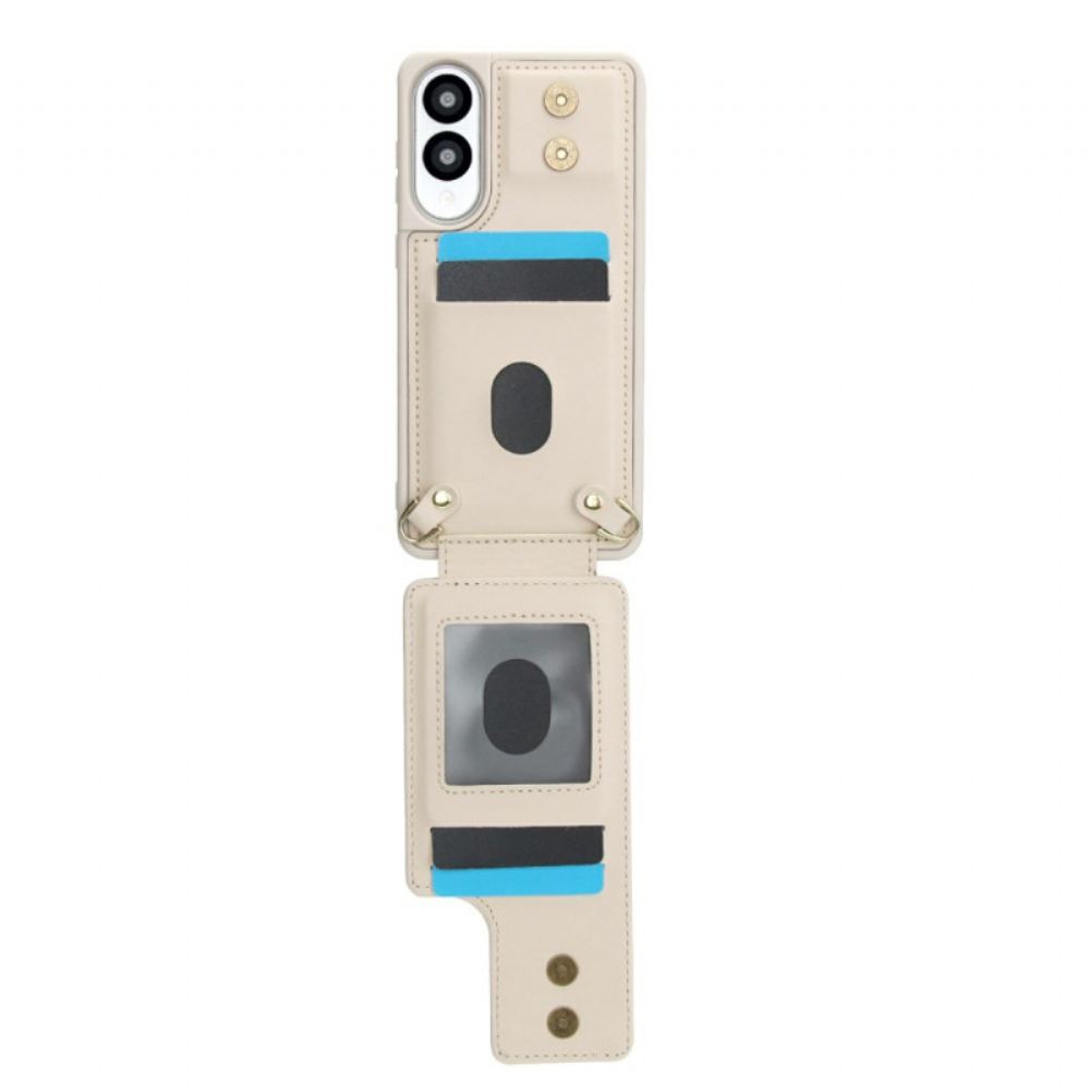 Kryt Samsung Galaxy S25 5g Edge Pouzdro Na Karty S Popruhem A Ramenním Popruhem