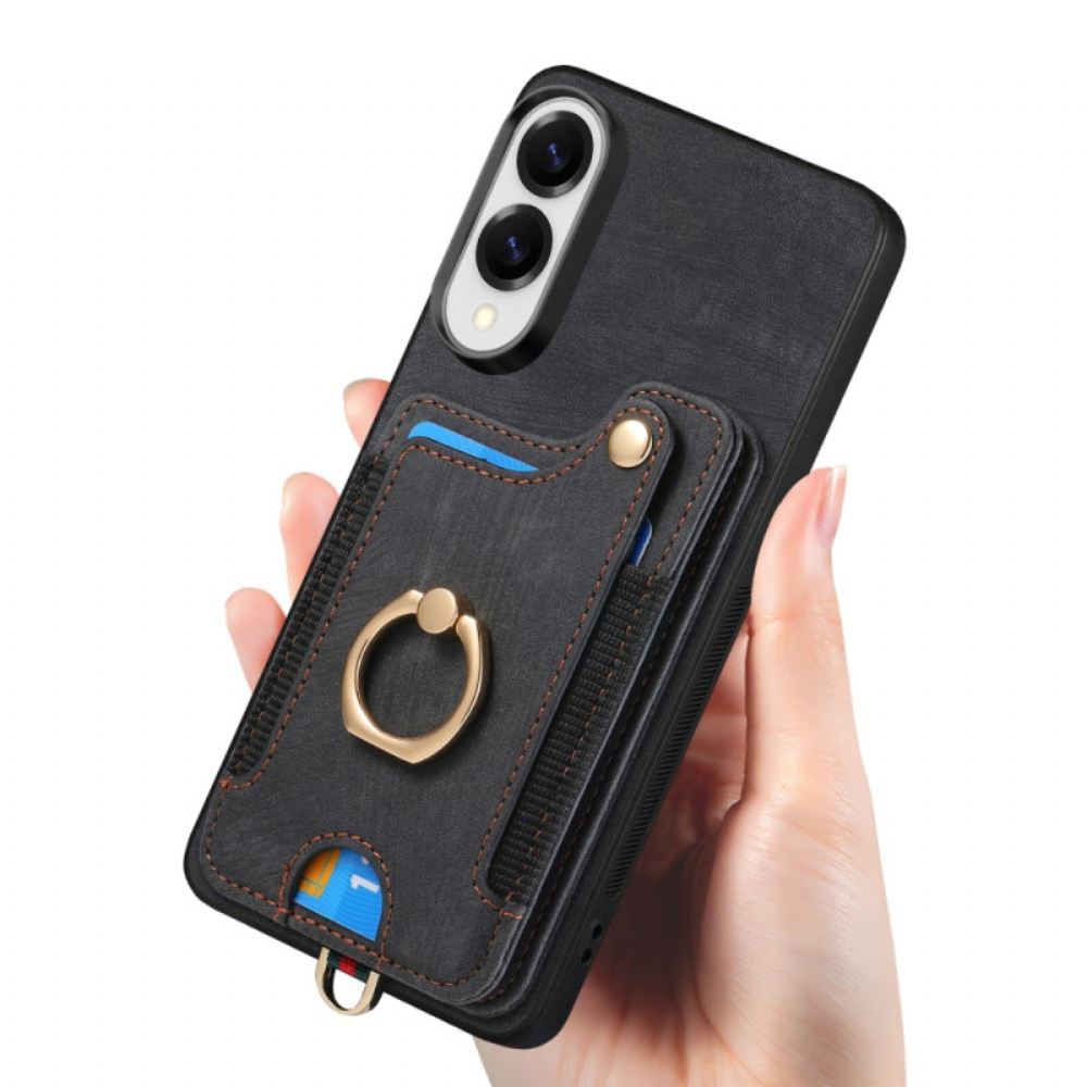 Kryt Samsung Galaxy S25 5g Edge Retro Držák Na Rfid Karty A Šňůrka