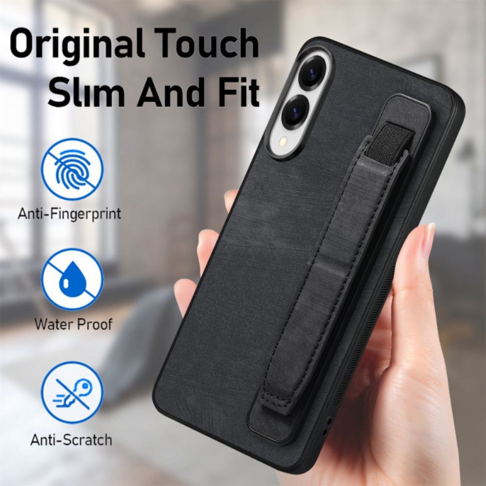 Kryt Samsung Galaxy S25 5g Edge Retro Styl Se Stojánkem A Poutkem Na Zápěstí