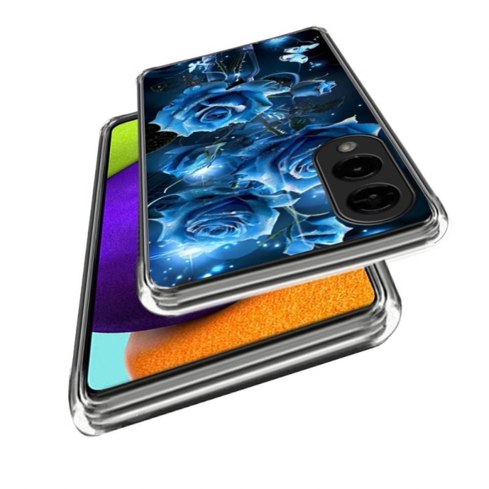 Kryt Samsung Galaxy S25 5g Edge Vzor Modrých Růží