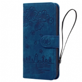 Peněženková Pouzdra Samsung Galaxy S25 5g Edge Kočičí Scéna