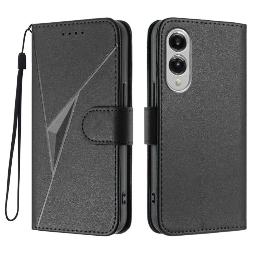 Peněženková Pouzdra Samsung Galaxy S25 5g Edge Kryty Na Mobil Trojúhelníkový Vzor