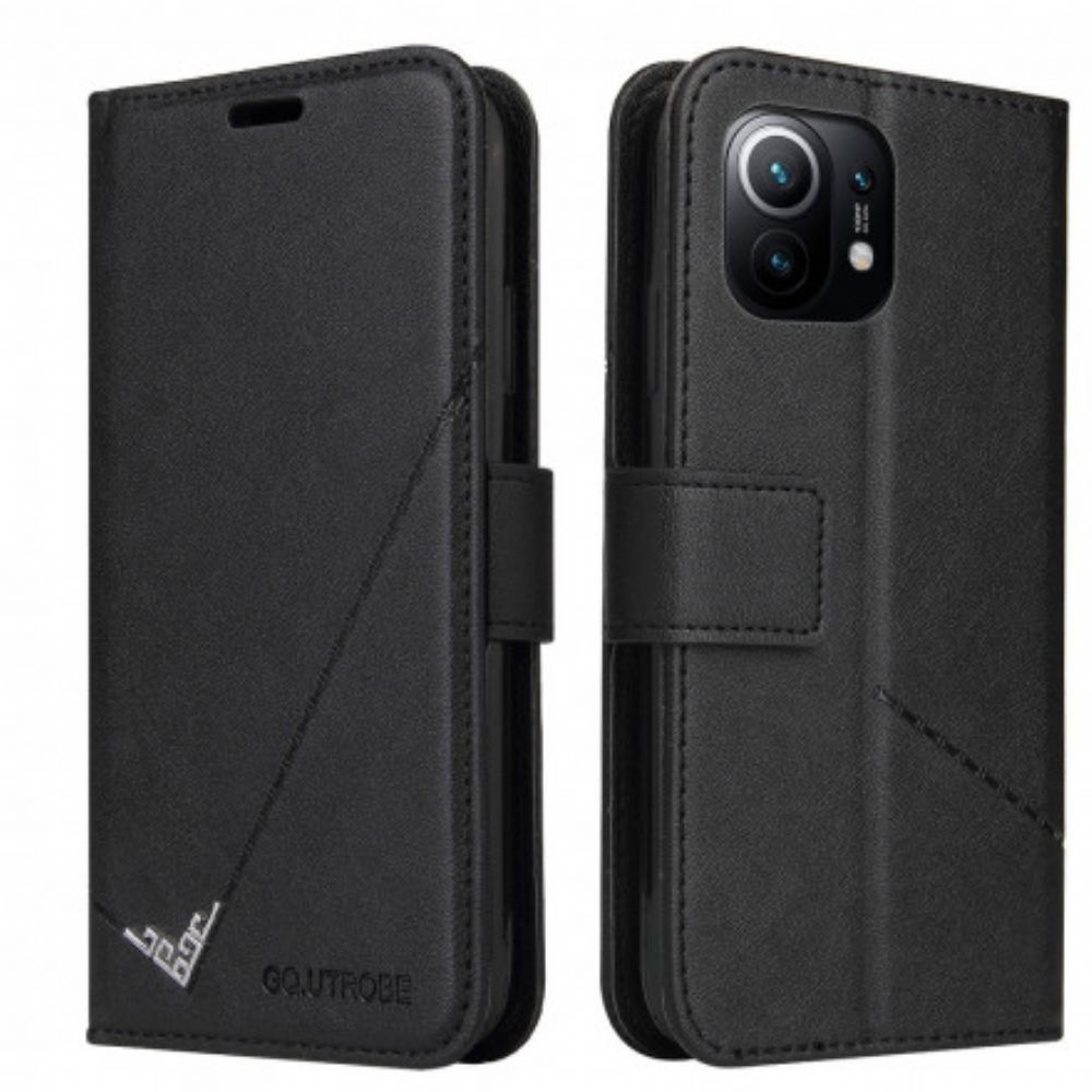 Flipové Pouzdro Na Xiaomi Mi 11 5G Imitace Kůže Fantasy Metal Gq.utrobe