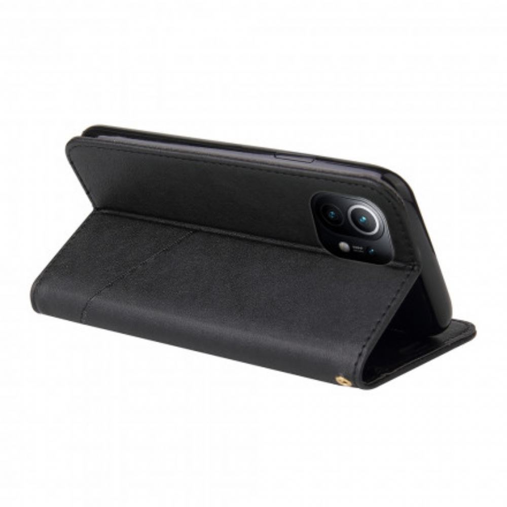 Flipové Pouzdro Na Xiaomi Mi 11 5G Imitace Kůže Fantasy Metal Gq.utrobe