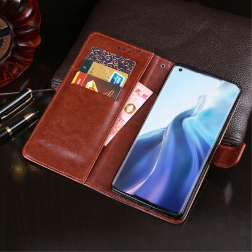 Flipové Pouzdro Na Xiaomi Mi 11 5G Imitace Kůže Idewei