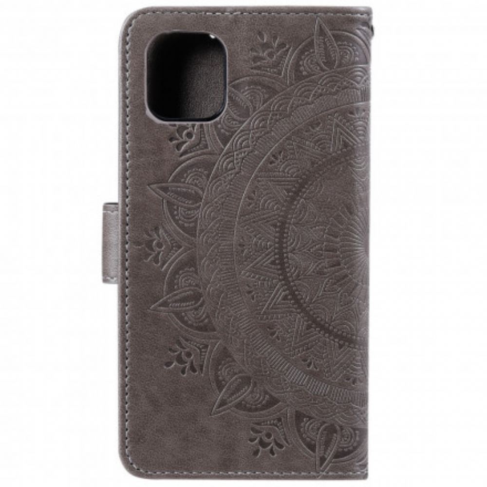 Kožené Pouzdro Na Xiaomi Mi 11 5G Sluneční Mandala