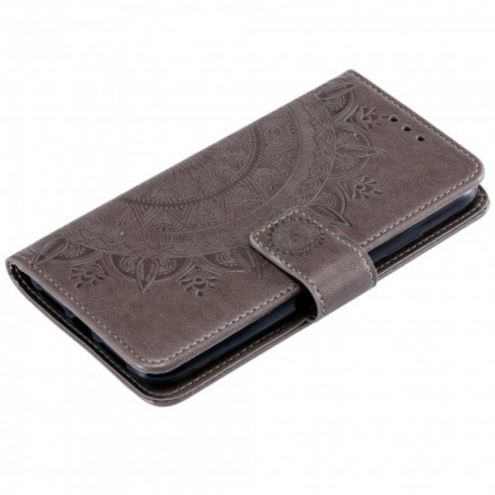 Kožené Pouzdro Na Xiaomi Mi 11 5G Sluneční Mandala