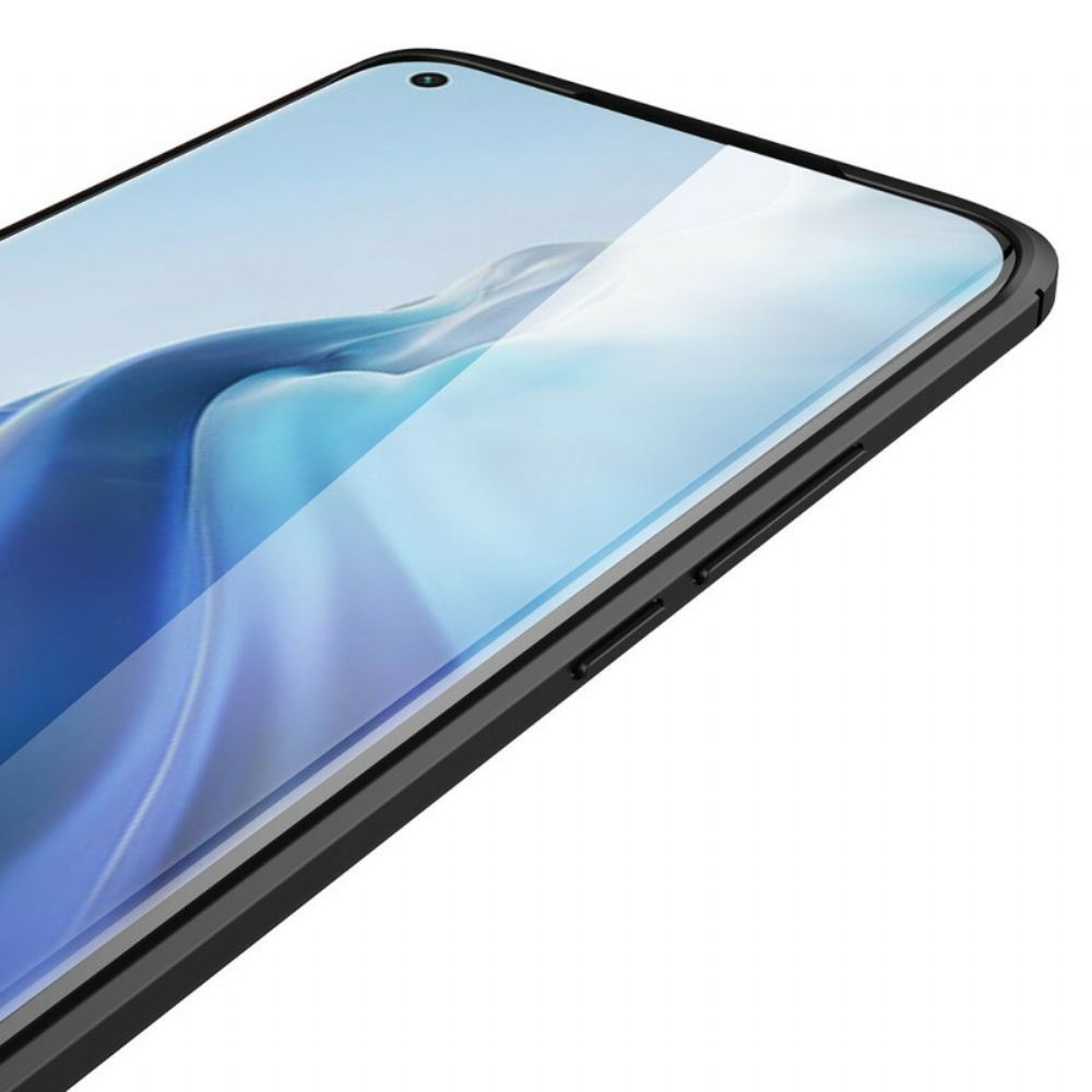 Kryt Na Xiaomi Mi 11 5G Efekt Kůže Litchi S Dvojitou Linií