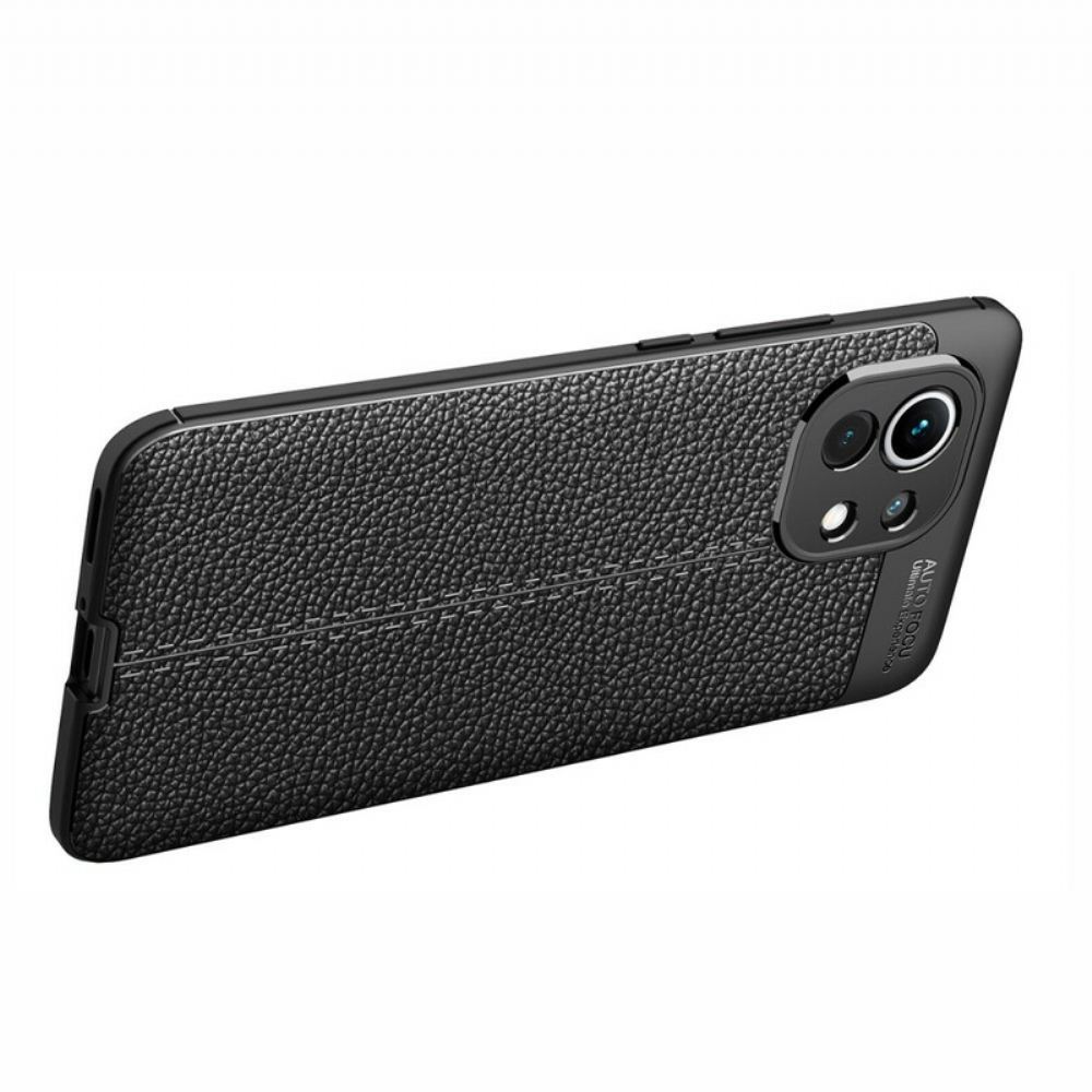 Kryt Na Xiaomi Mi 11 5G Efekt Kůže Litchi S Dvojitou Linií