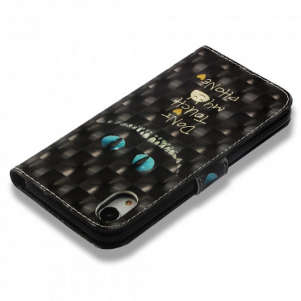 Flipové Pouzdro Na iPhone XR Nedotýkejte Se Mého Telefonu Diamanty