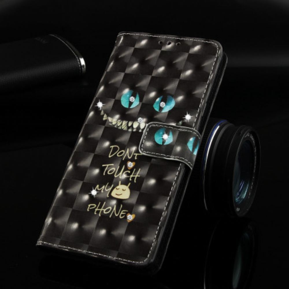 Flipové Pouzdro Na iPhone XR Nedotýkejte Se Mého Telefonu Diamanty