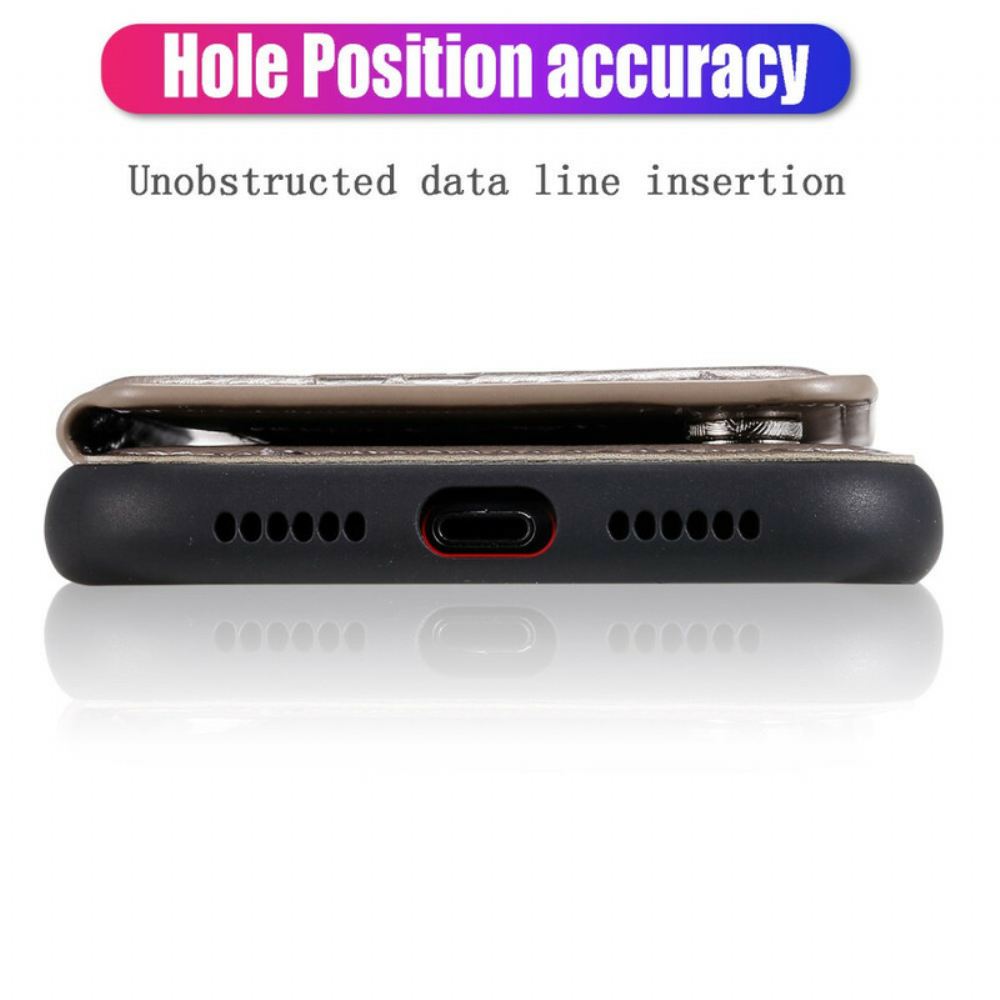 Kryt Na iPhone XR Držák Na Karty Z Umělé Kůže