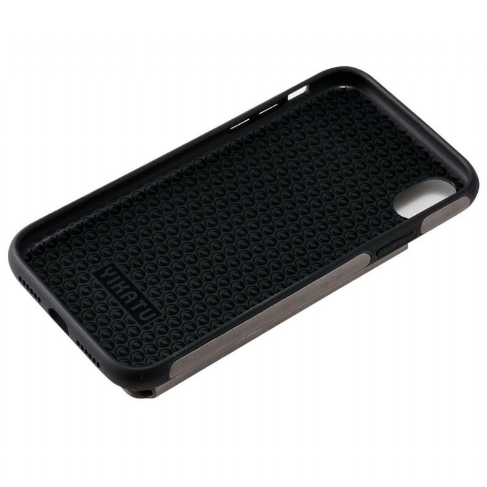 Kryt Na iPhone XR Držák Na Karty Z Umělé Kůže